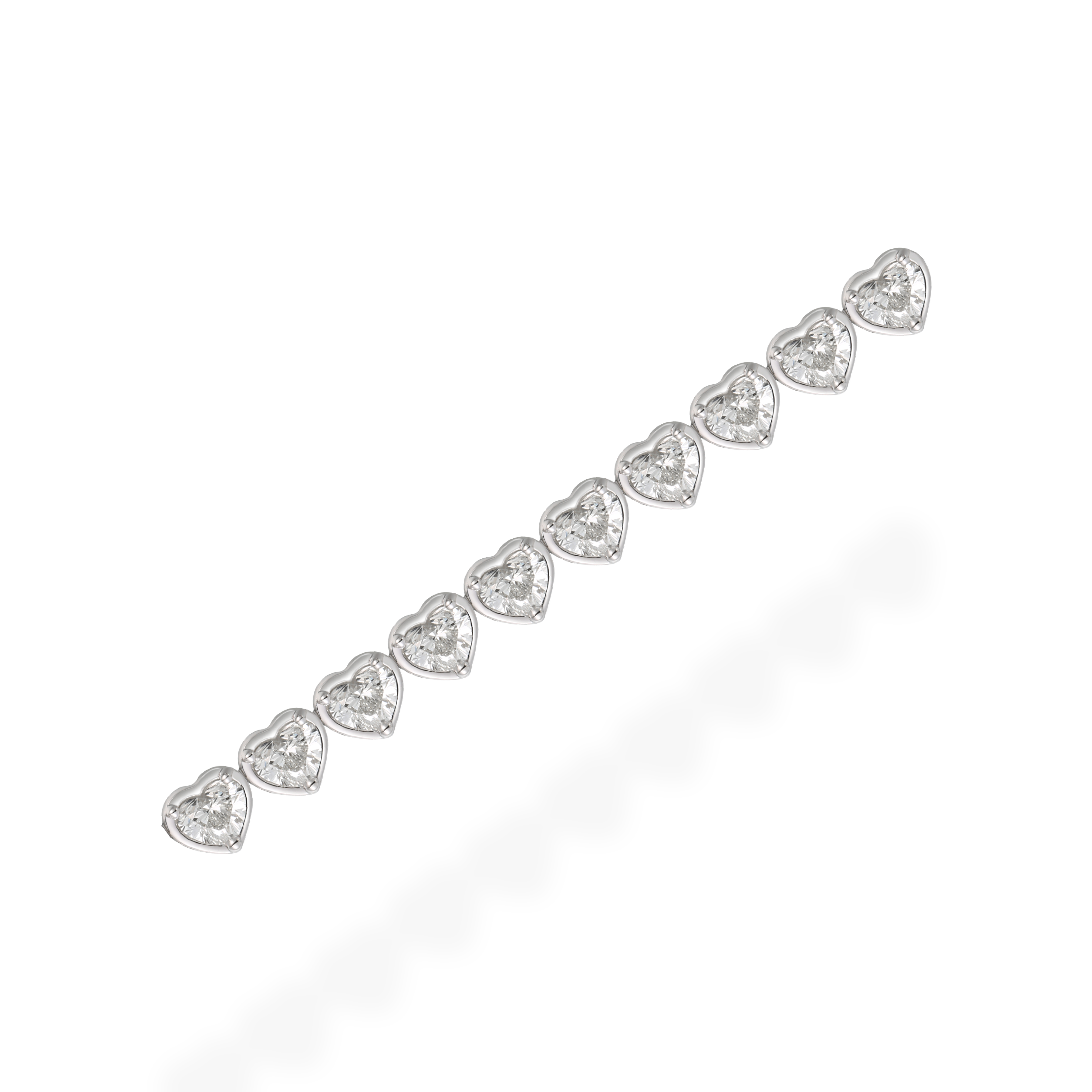 Heart shaped diamond bracelet
